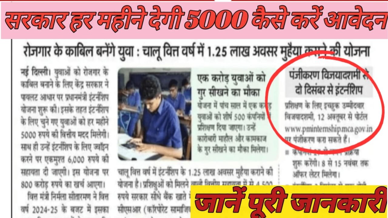 Pm Internship Yojana 2024