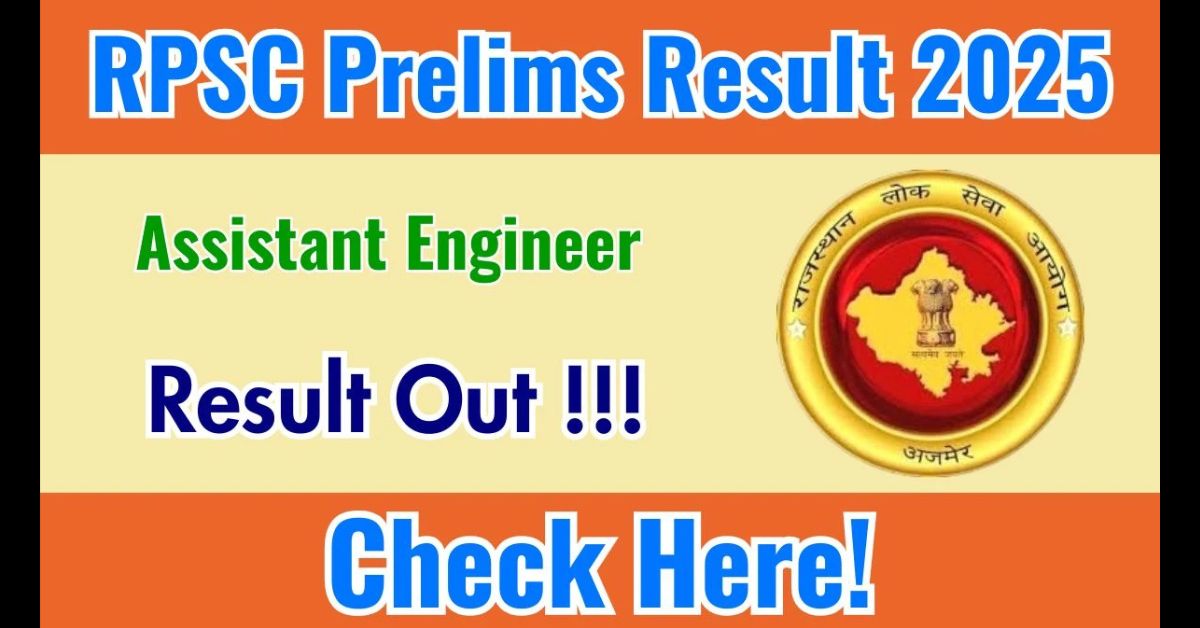 RPSC AE Preliminary Result 2025